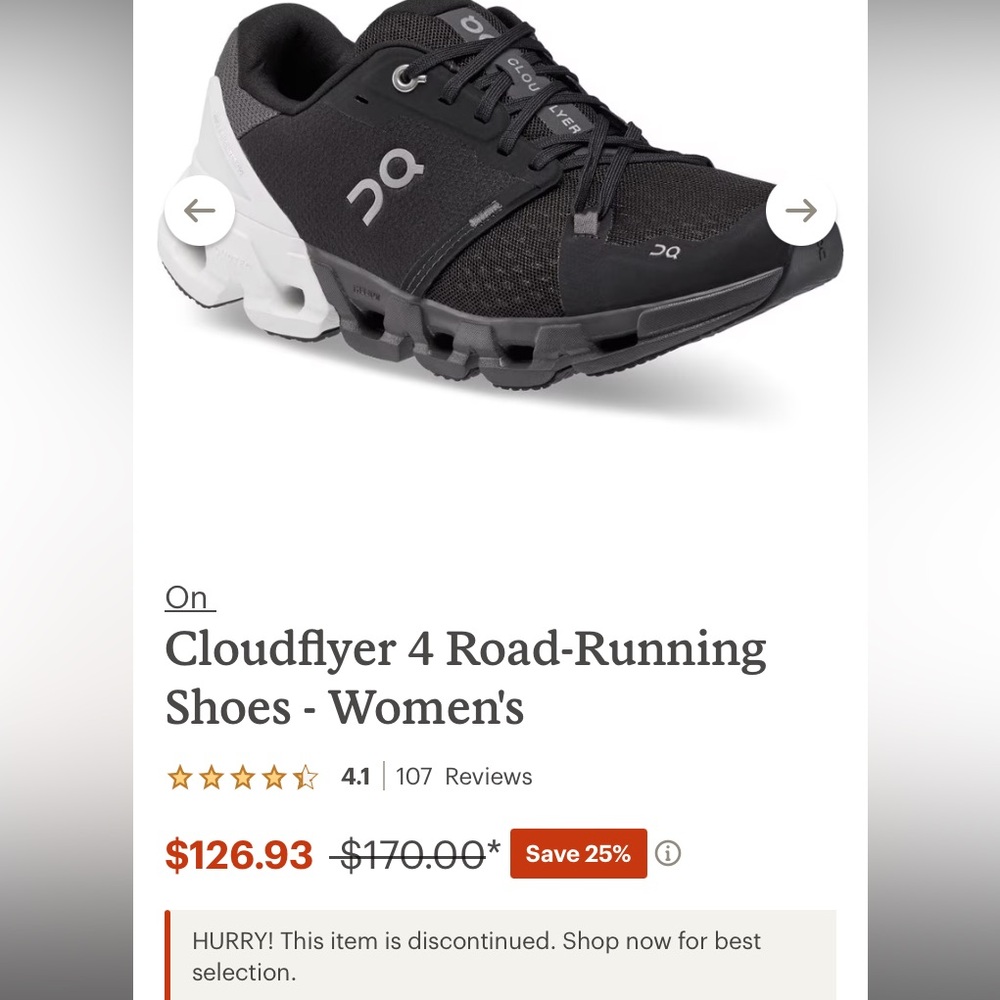 Oncloud cloudflyer 4 running shoe